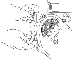 Lisle 13800 secures timing gear to prevent misalignment during pump replacement