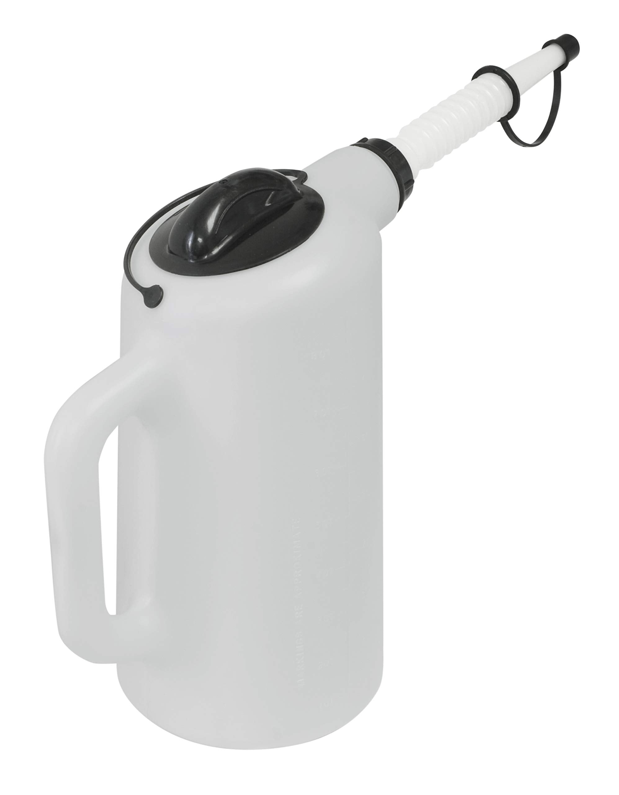 Lisle 19702 8-quart dispenser with lid for clean bulk oil transfer and level visibility