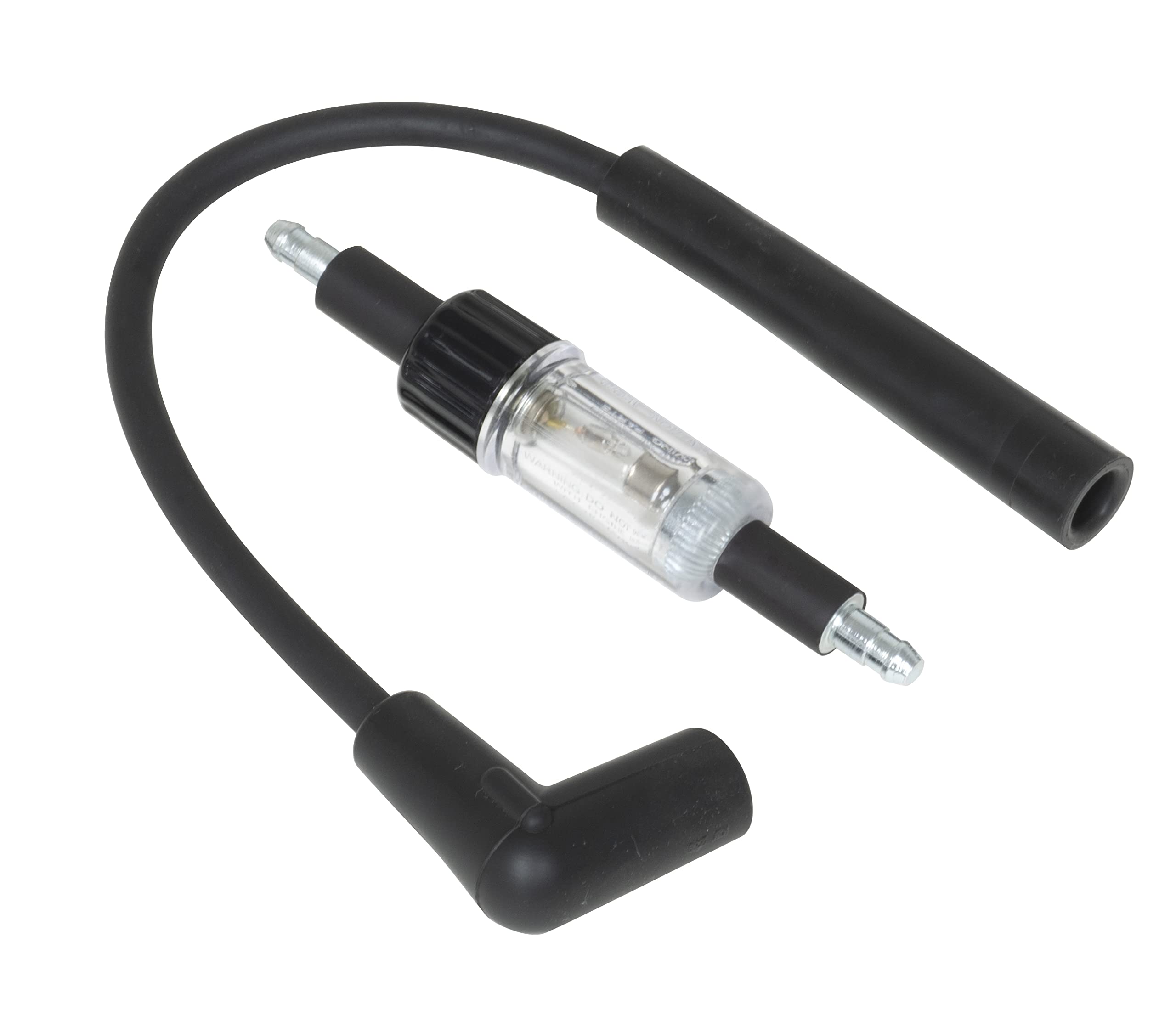 Lisle 20610 inline spark tester front view for rapid ignition system checks.