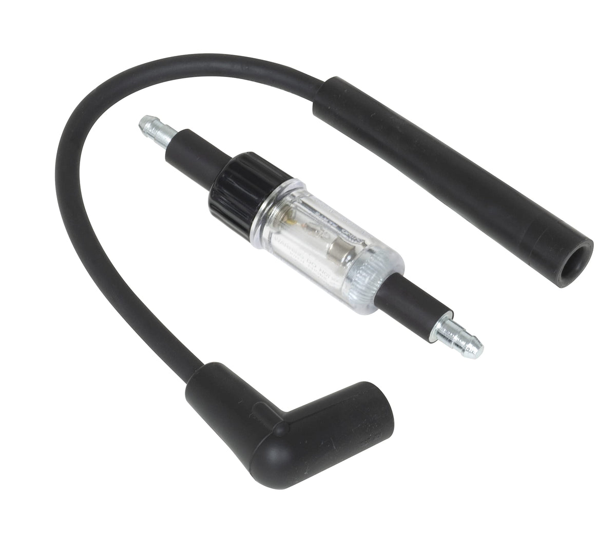 Lisle 20610 inline spark tester front view for rapid ignition system checks.