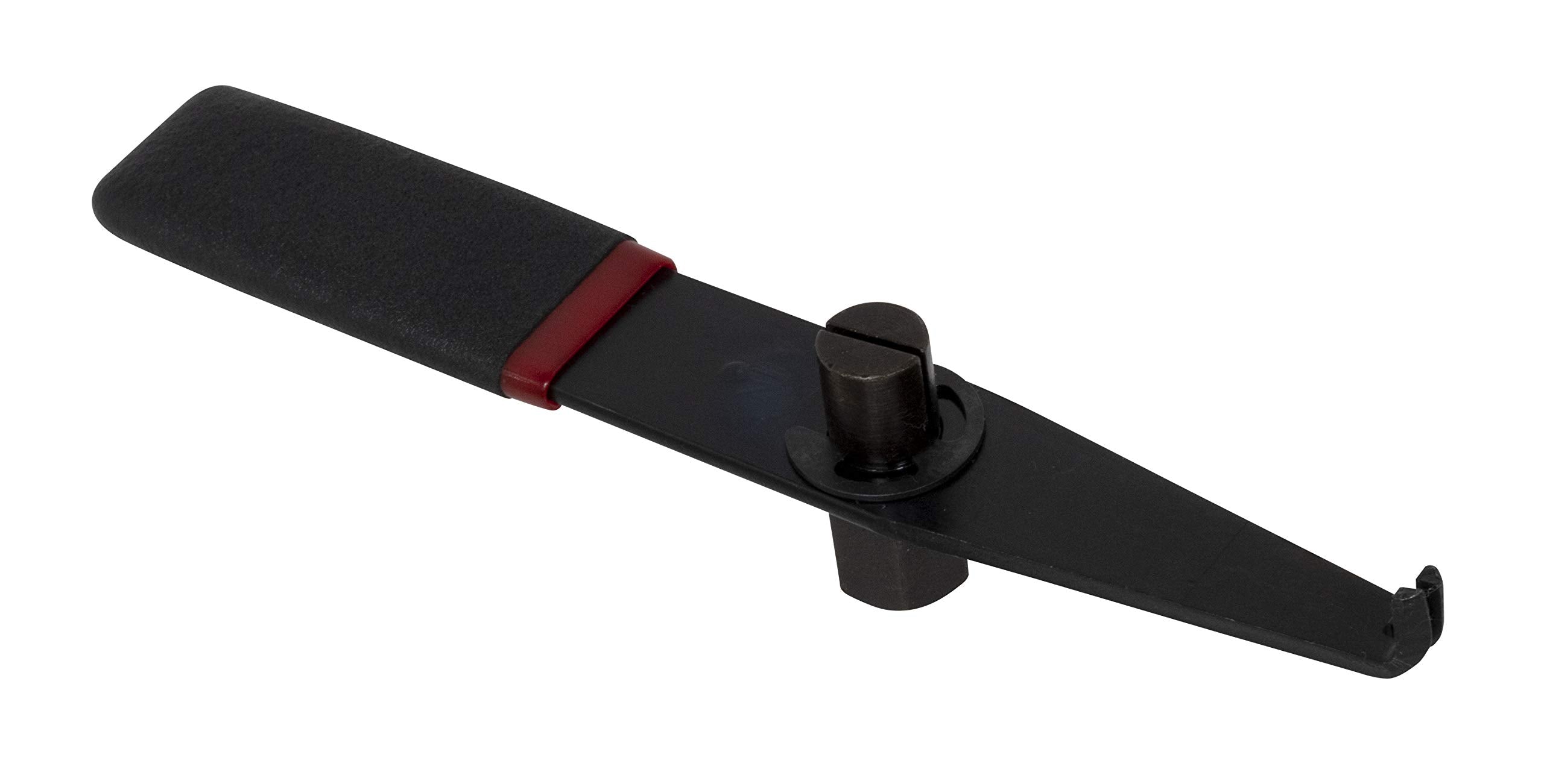 Lisle CV joint banding tool in use with a Band-It Jr. clamp for precise crimping