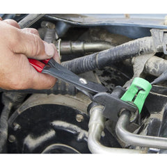 Lisle 37300 assists in reconnecting stubborn lines in hard-to-reach areas.