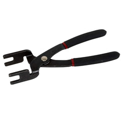 Lisle 37300 Fuel and AC Disconnect Pliers in hand offer extra leverage for quick-connect separation.