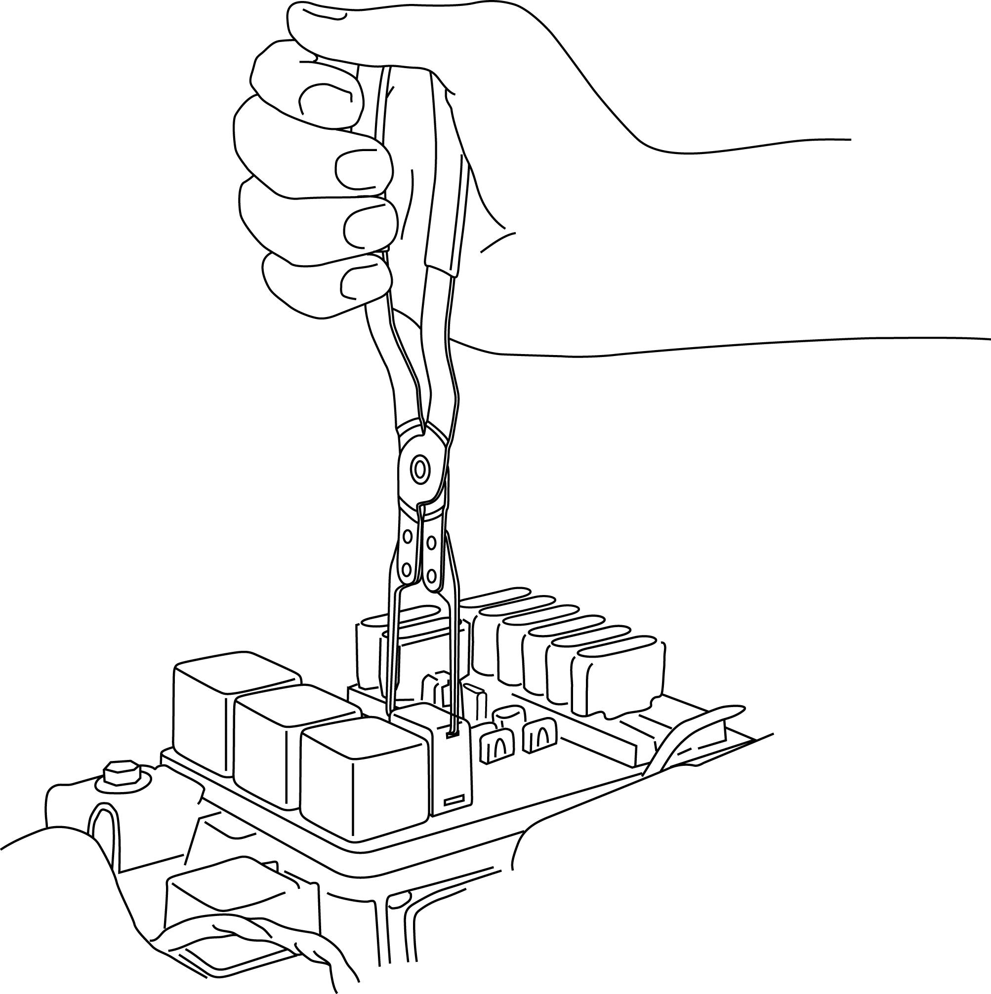 Lisle 46950 Relay Puller Pliers angled tips ease relay removal from sockets