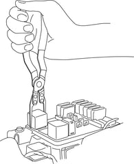 Lisle 46950 Relay Puller Pliers with thin tips reach confined relay slots safely