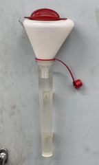 Lisle 50240 funnel holder with 12 oz drain reservoir capturing drips during use
