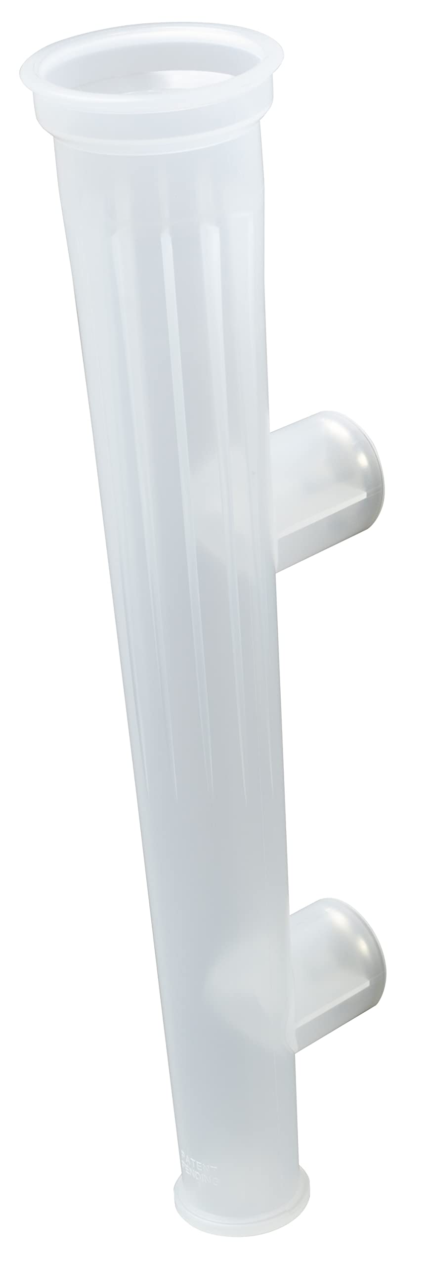 Lisle 50240 magnetic funnel holder front view showing translucent body and compact form for easy access