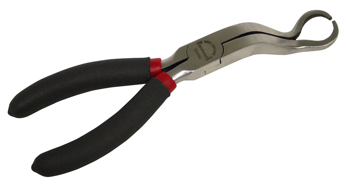 Lisle 51420 offset spark plug wire removal pliers for safe boot handling in tight engine bays.