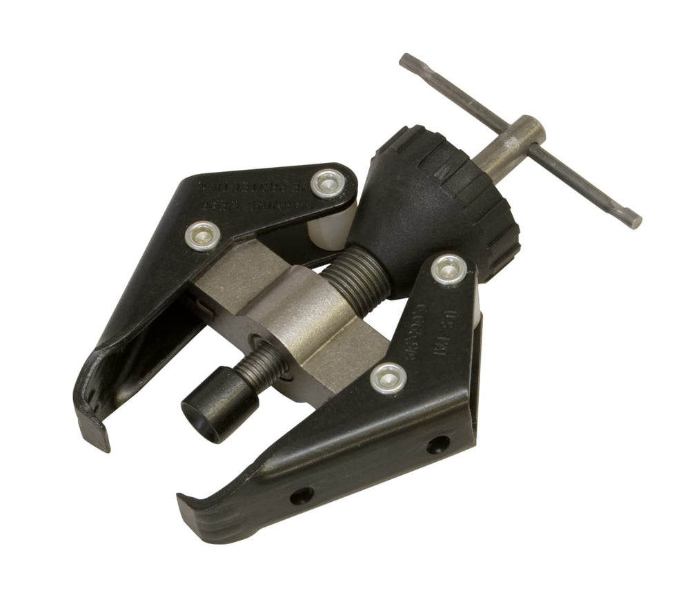 Lisle 54150 battery terminal puller in action for quick, secure terminal removal.