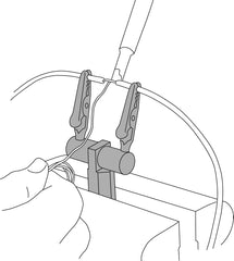Lisle 55000 hex-shaped base fits in a vise for steady mounting.