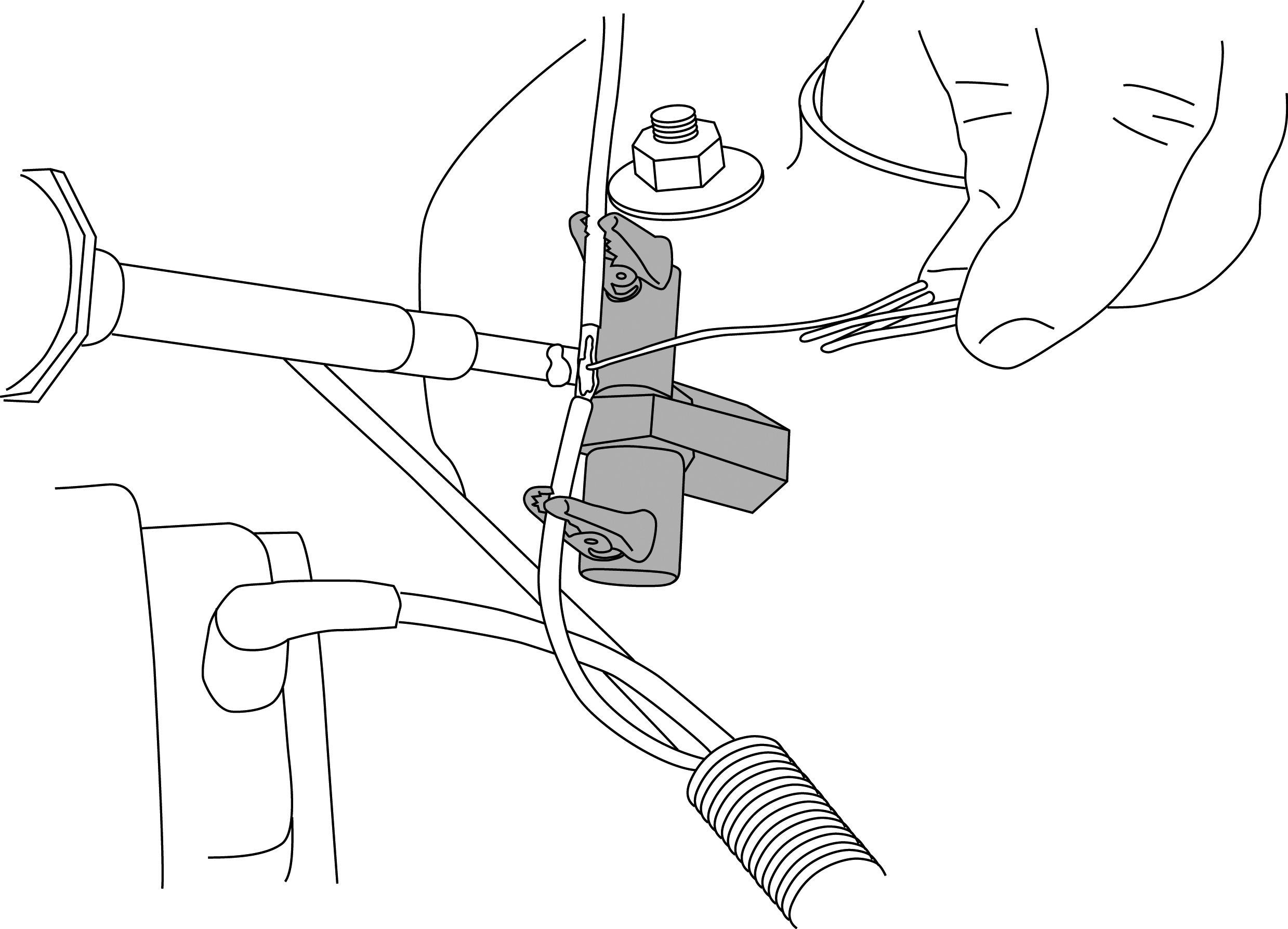 Lisle 55000 detachable magnetic arms provide flexible positioning during work.