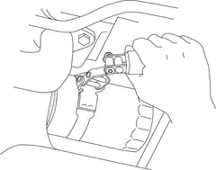Lisle 57010 swivel handle shown for easy turning in tight spaces