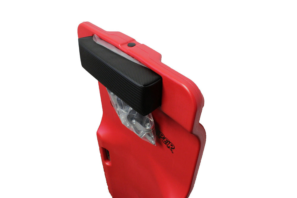 Lisle 92102 red low profile creeper side view enables under-car access and maneuverability.