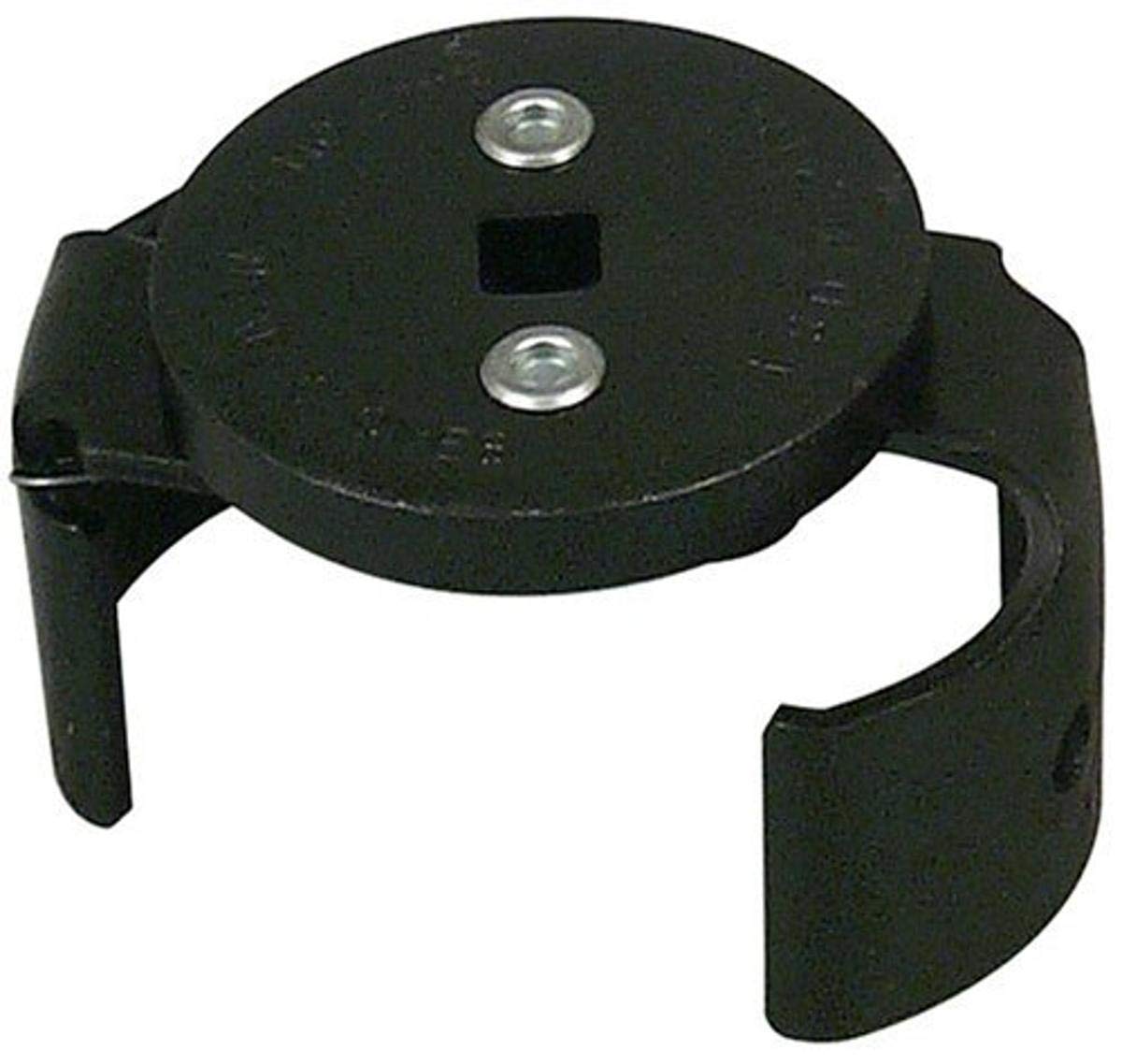 Lisle 63250 wide range filter wrench top view grips filters securely for easy removal.