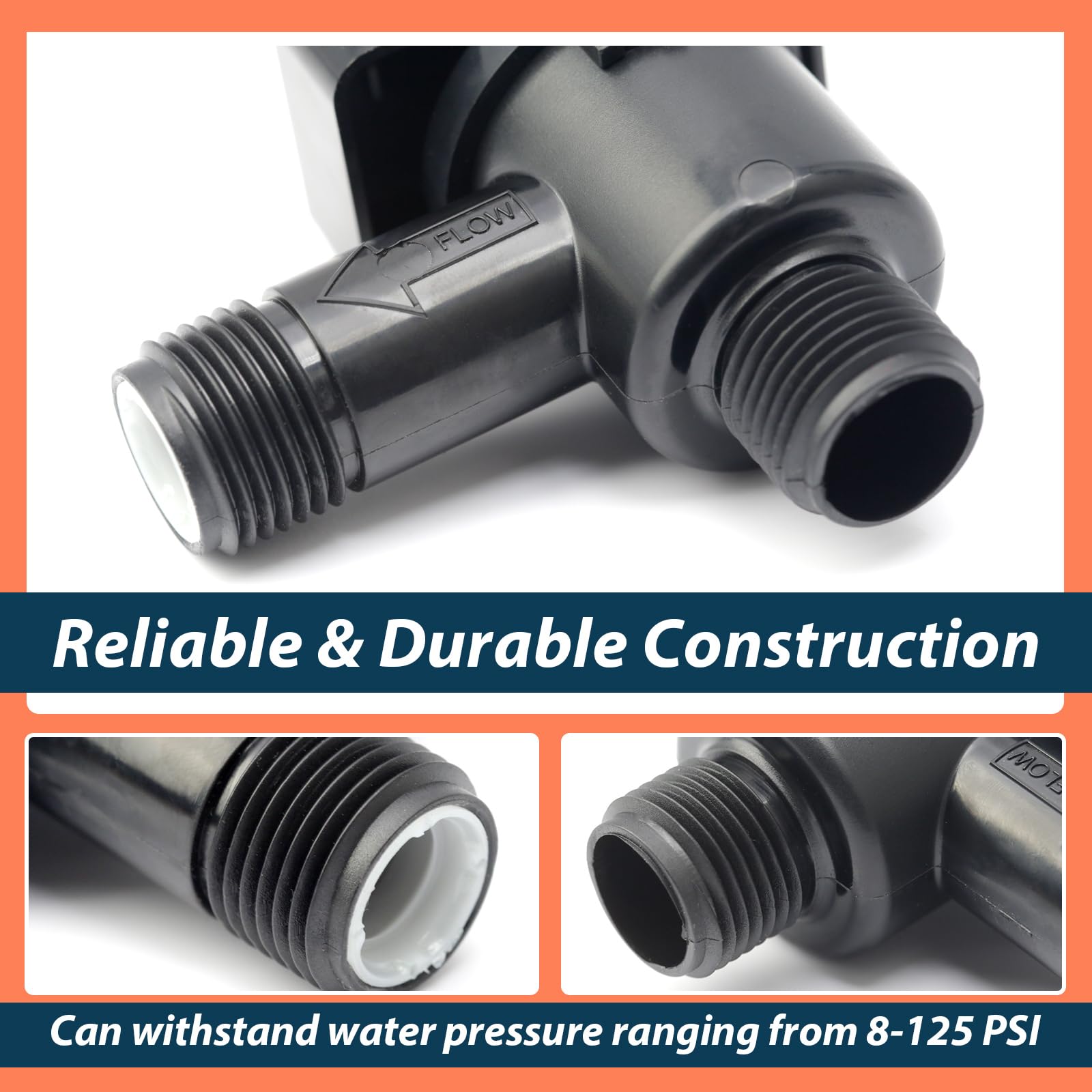 Lisnhlin 1/2-inch NPT threaded connections enabling straightforward RV installation