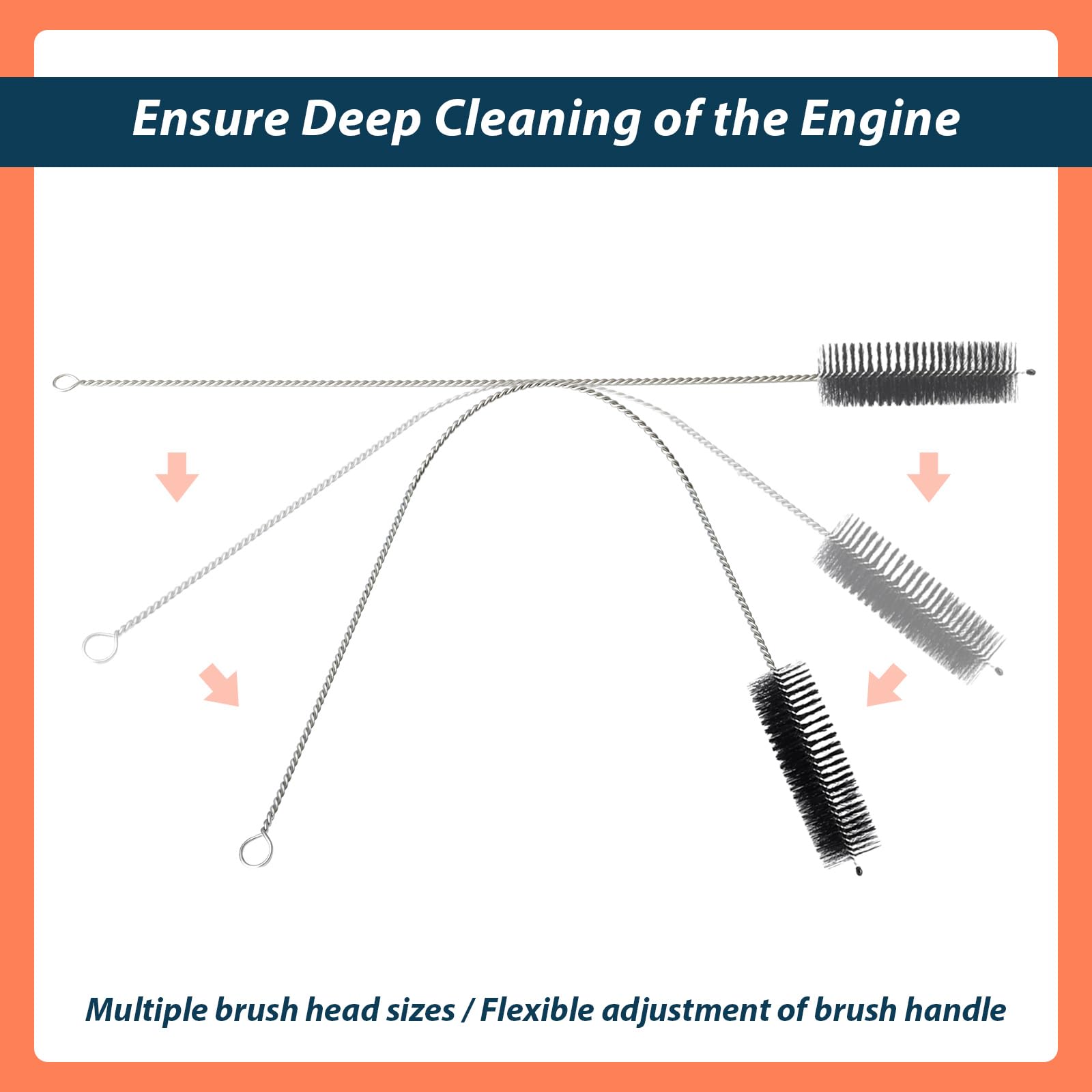 Lisnhlin corner cleaning brush for tight crevices around components
