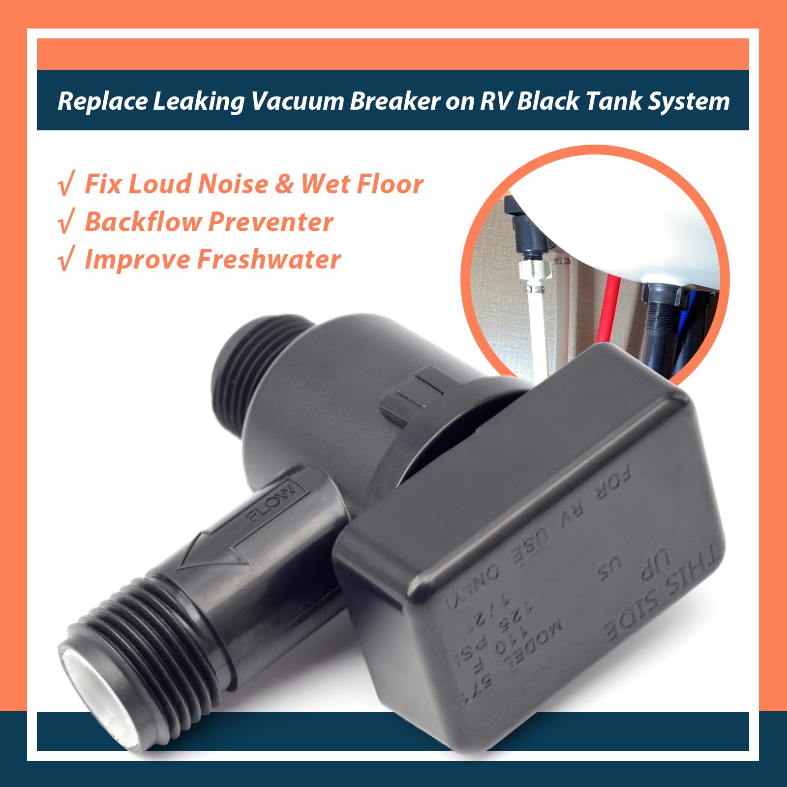 Lisnhlin black tank flush system installation demonstrating practical RV water management