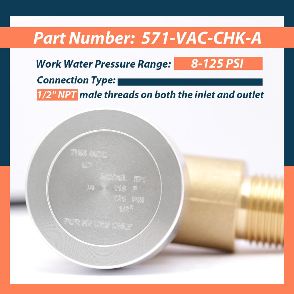 Lisnhlin replacement valve for cracked or leaking RV check valves