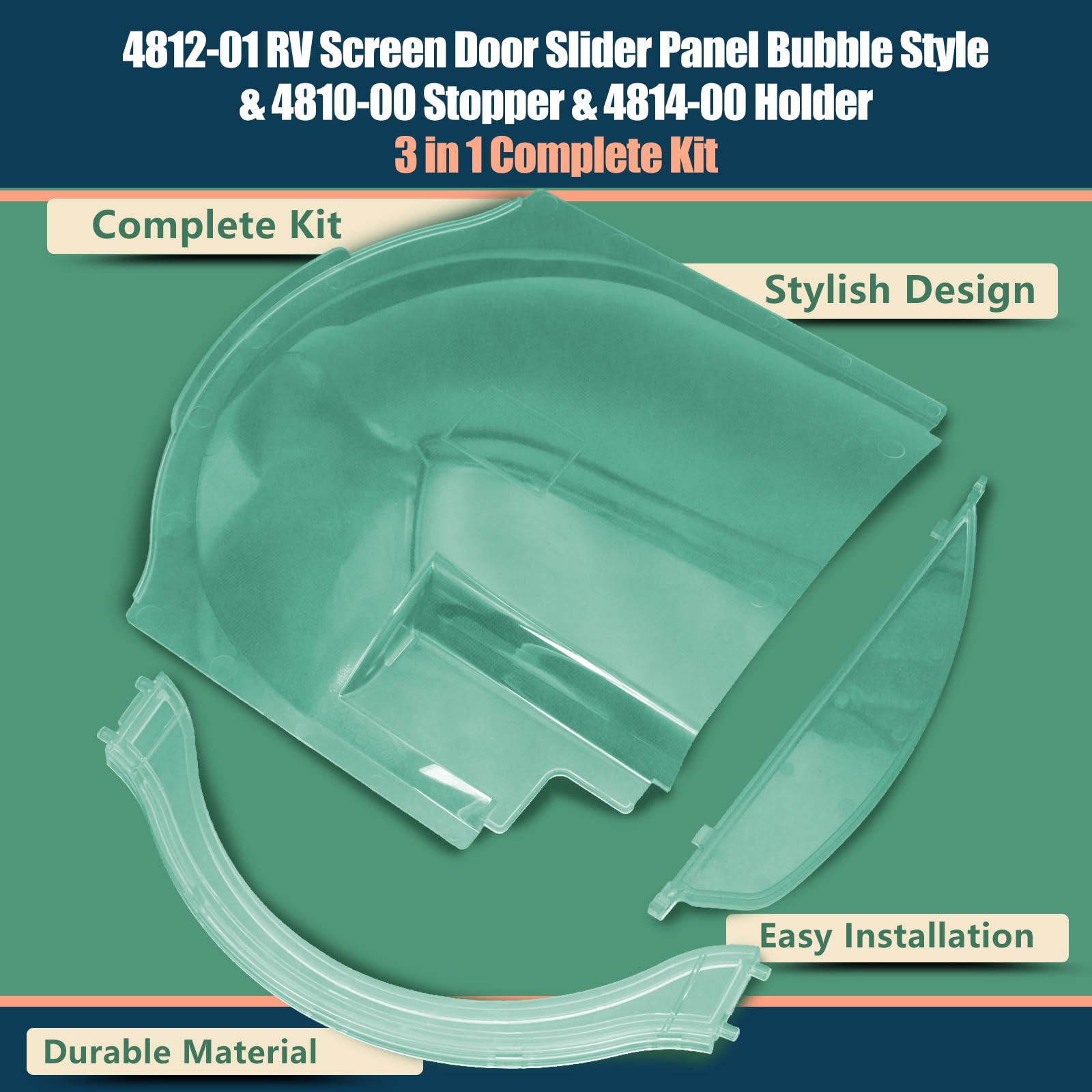 Lisnhlin RV screen door kit simplifies replacement with included hardware.