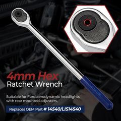 LitartPRO 45-tooth ratchet mechanism enabling an 8-degree swing for tight headlamp adjustments.