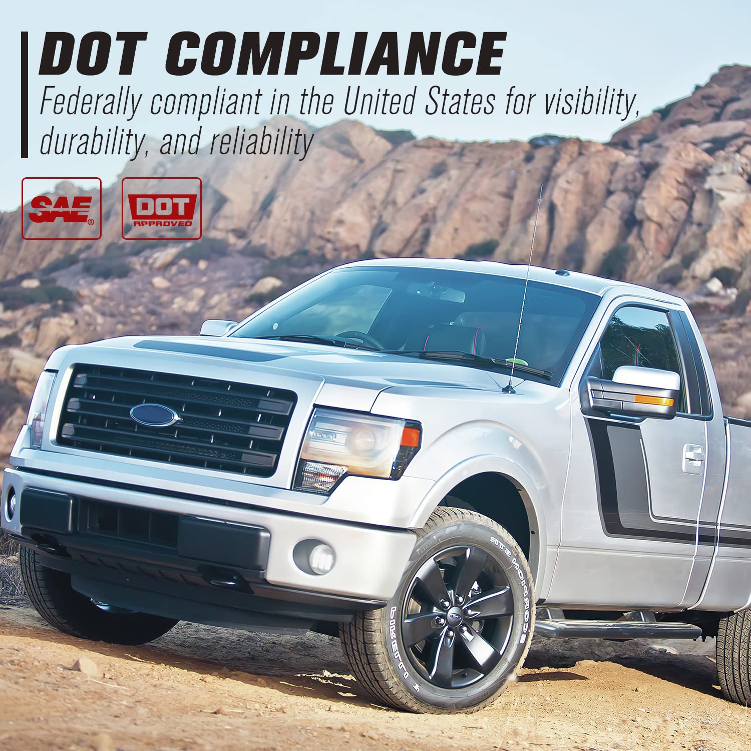 Fog light installed in F-150 bumper area by LITE-WAY