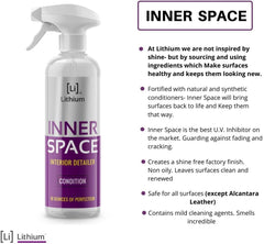 Leather cleaning action with Lithium Inner Space for renewed feel and protection.