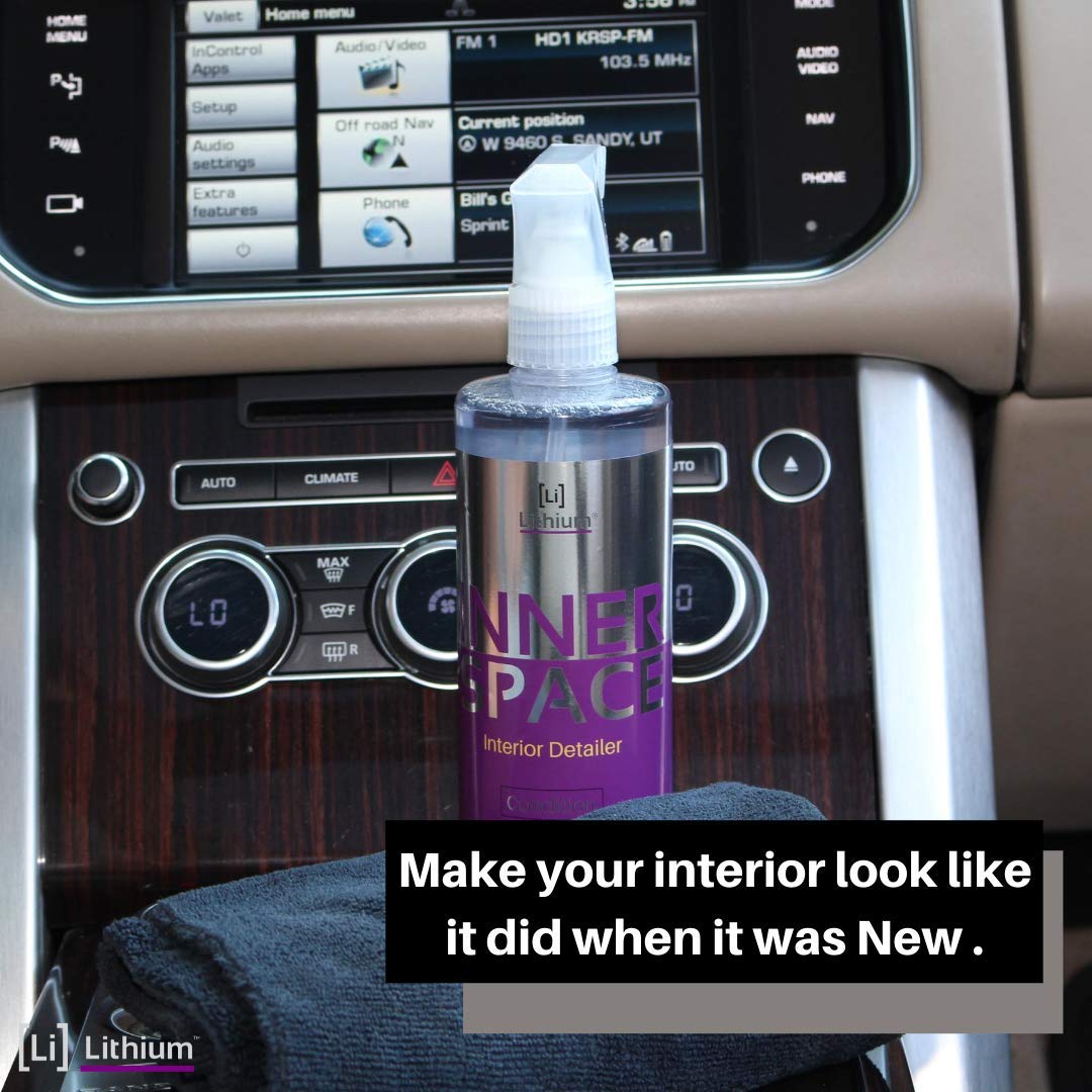 Spray application of Lithium Inner Space coats surfaces for even results.