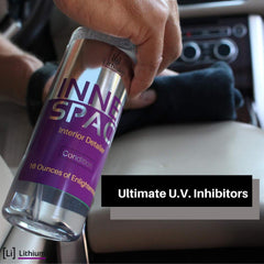 Stain removal effort with Lithium Inner Space on tough spots.