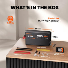 Litime LiTime 2000W inverter remote LCD panel for real-time monitoring