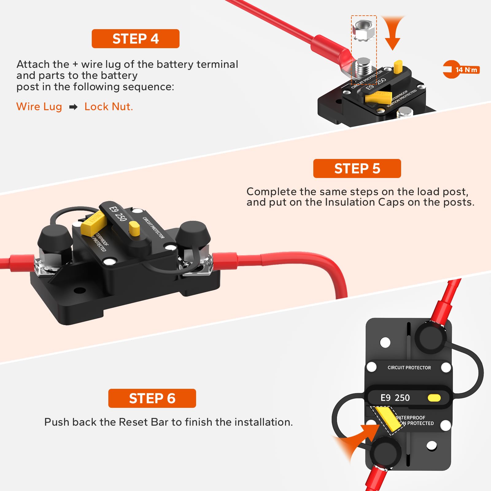 Litime 250A breaker in automotive use protects the DC system