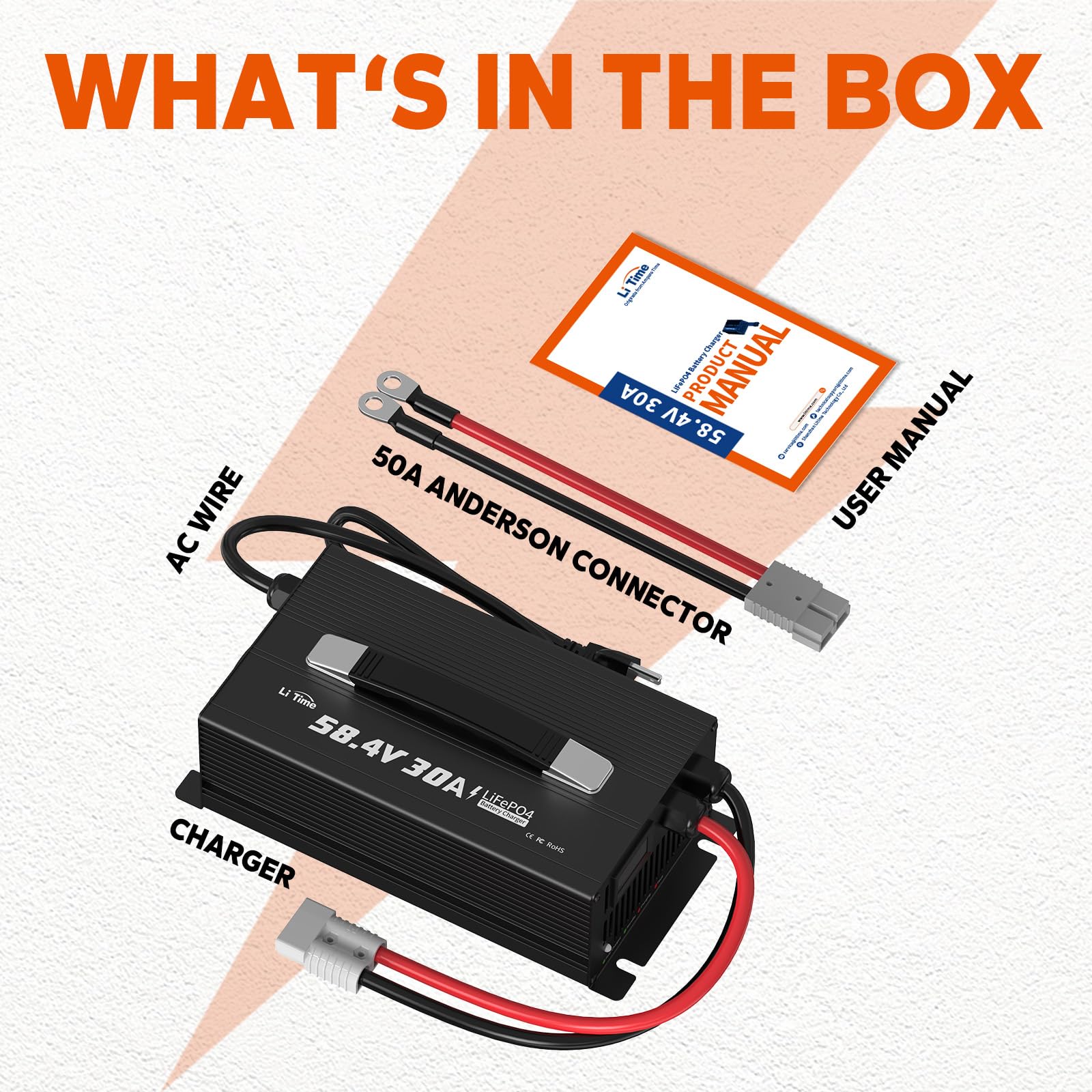 Litime golf cart charging setup ready for outdoor use