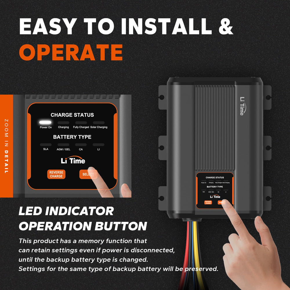 Litime hybrid dual-input mode for versatile DC and solar charging