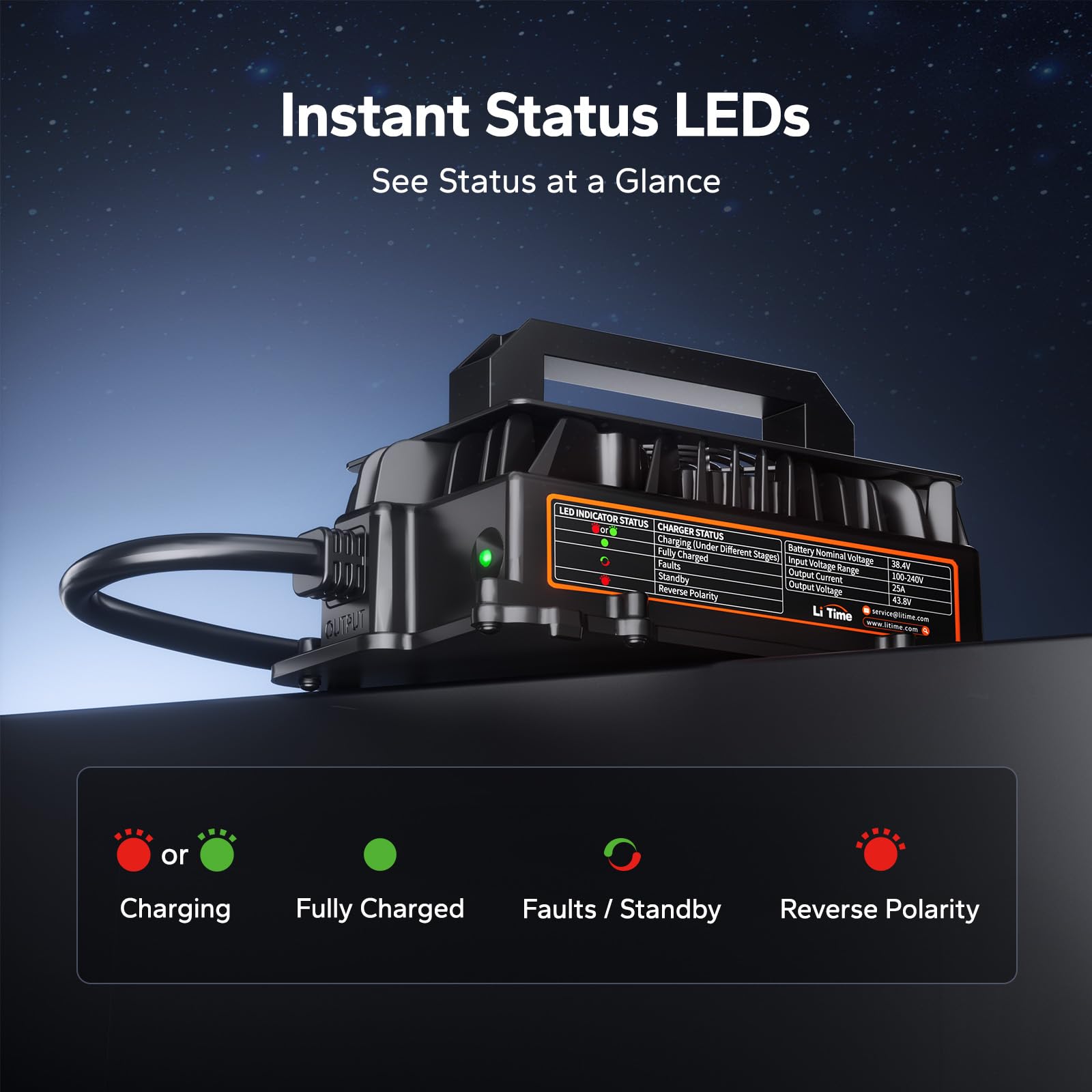 LitTime smart safety protections reduce battery stress during charging.