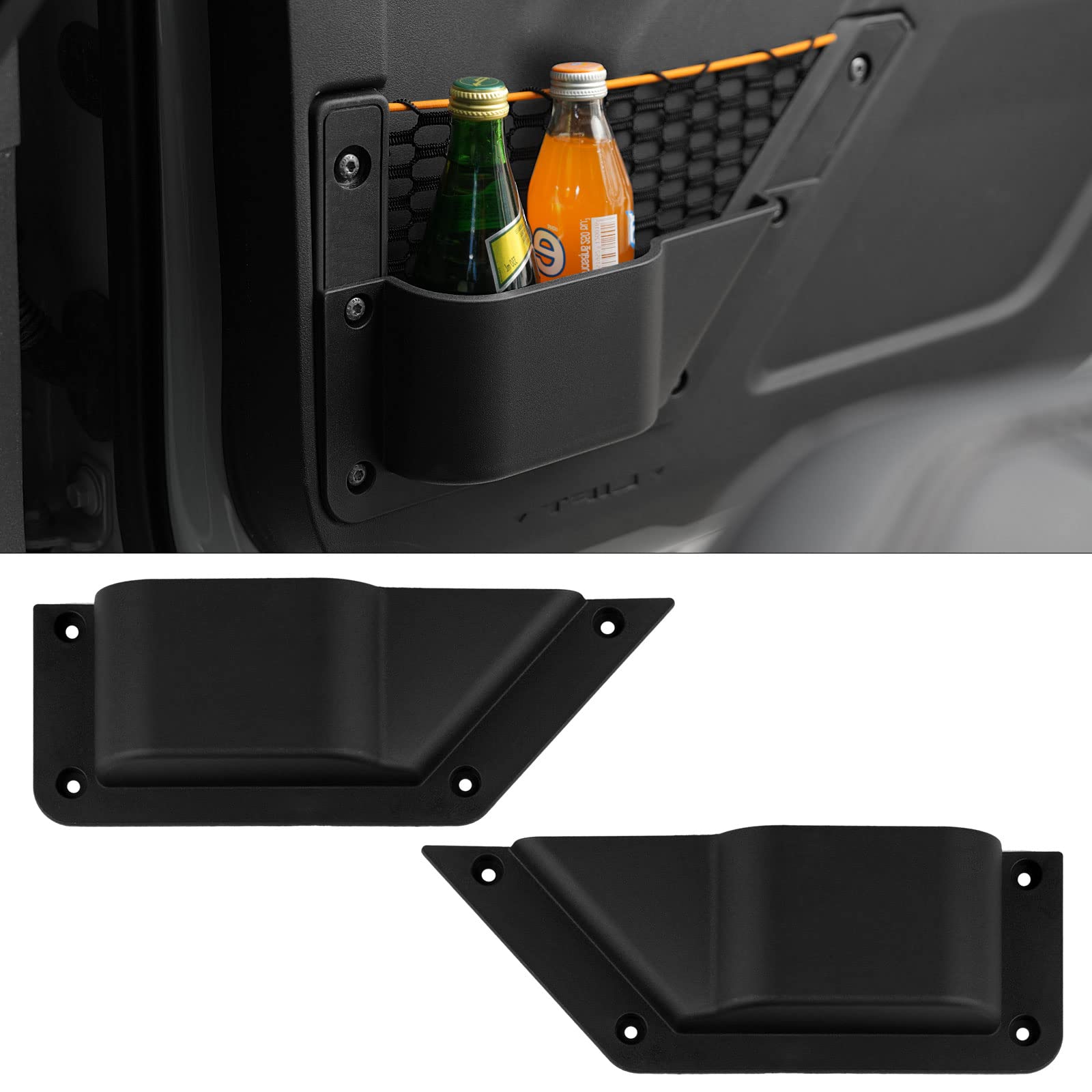 Litmiracle installation on the Bronco front door pocket for organized storage.