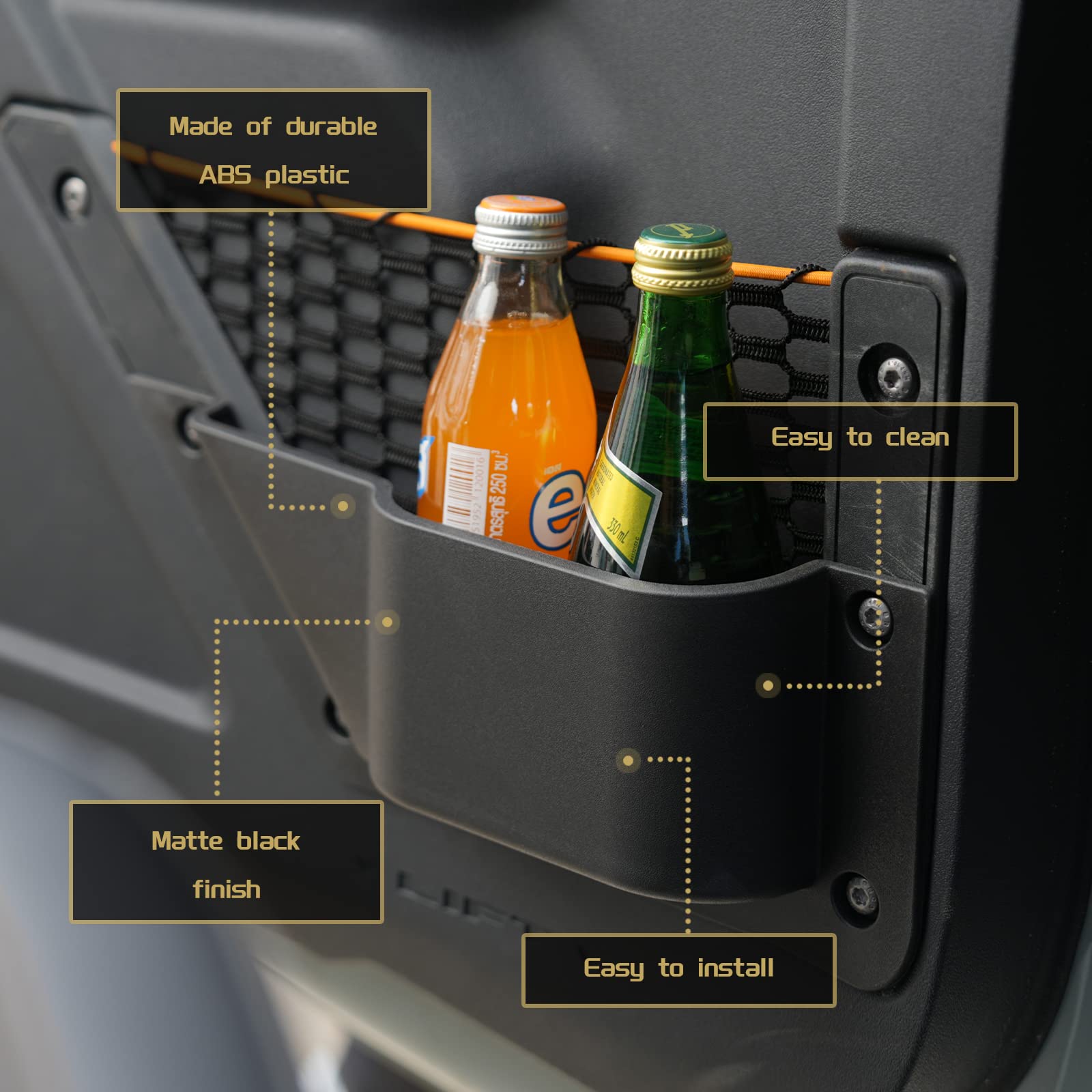 Litmiracle front door cup holder use for beverages on the go.