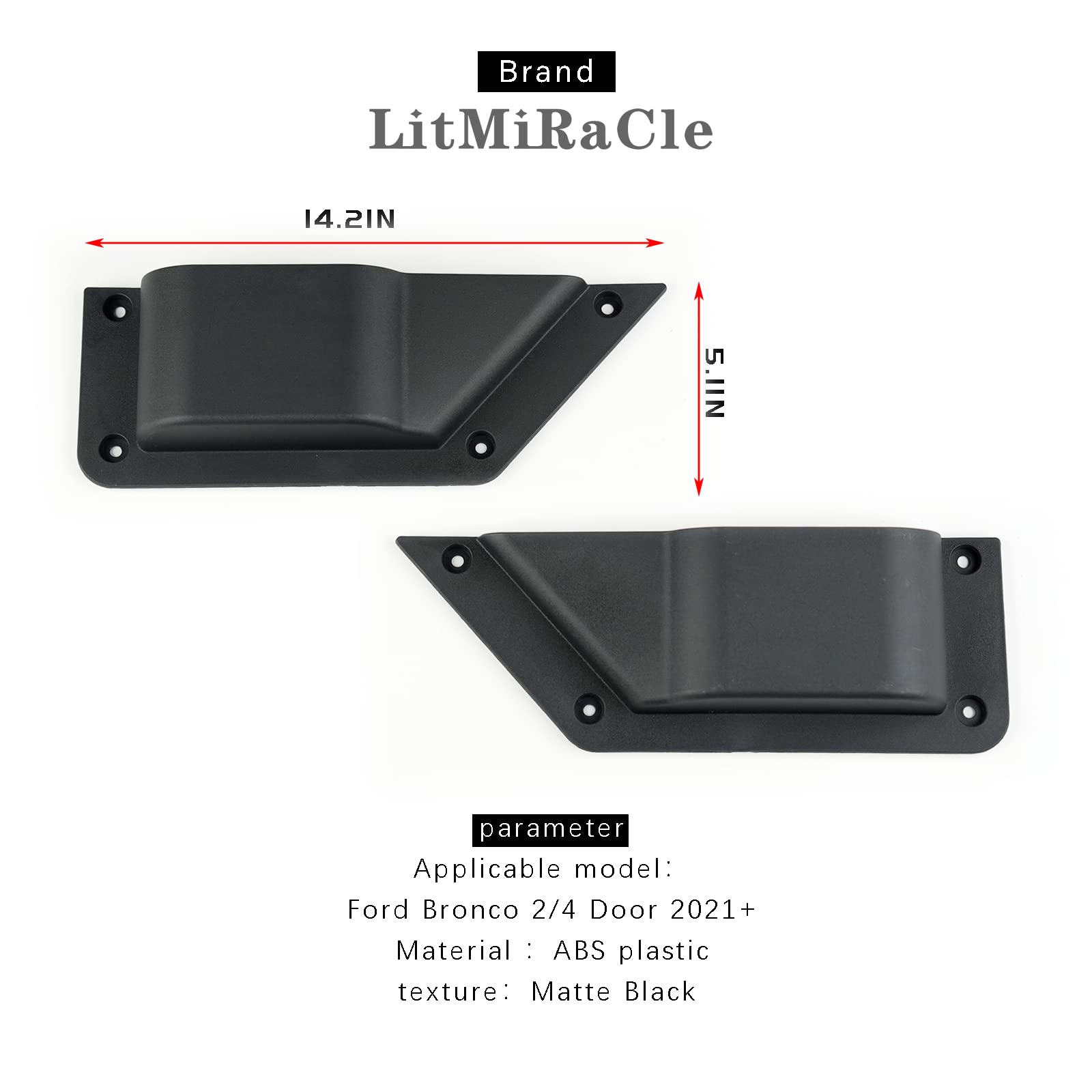 Litmiracle off-road black texture adds rugged interior style.