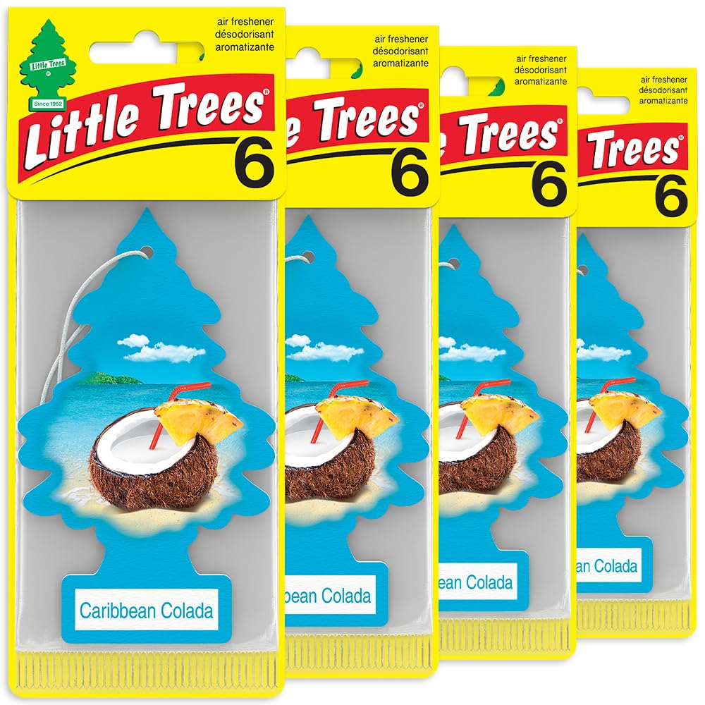 LITTLE TREES Caribbean Colada hanging tree for lasting car freshness.