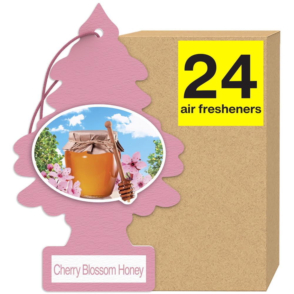 LITTLE TREES Cherry Blossom hanging tree in car interior, delivering long-lasting aroma.