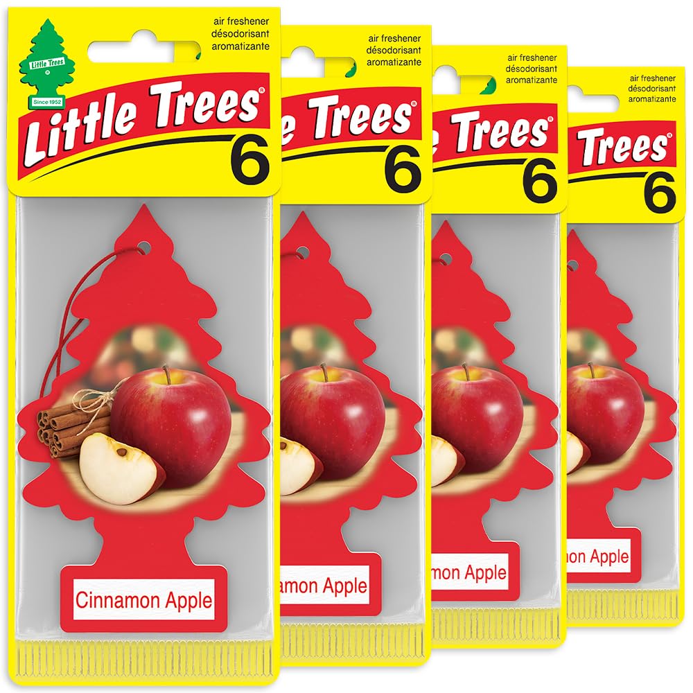 LITTLE TREES Cinnamon Apple hanging tree close-up for car scent and home freshness