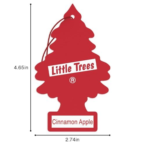 LITTLE TREES Cinnamon Apple packaging and hanging tree in cozy home