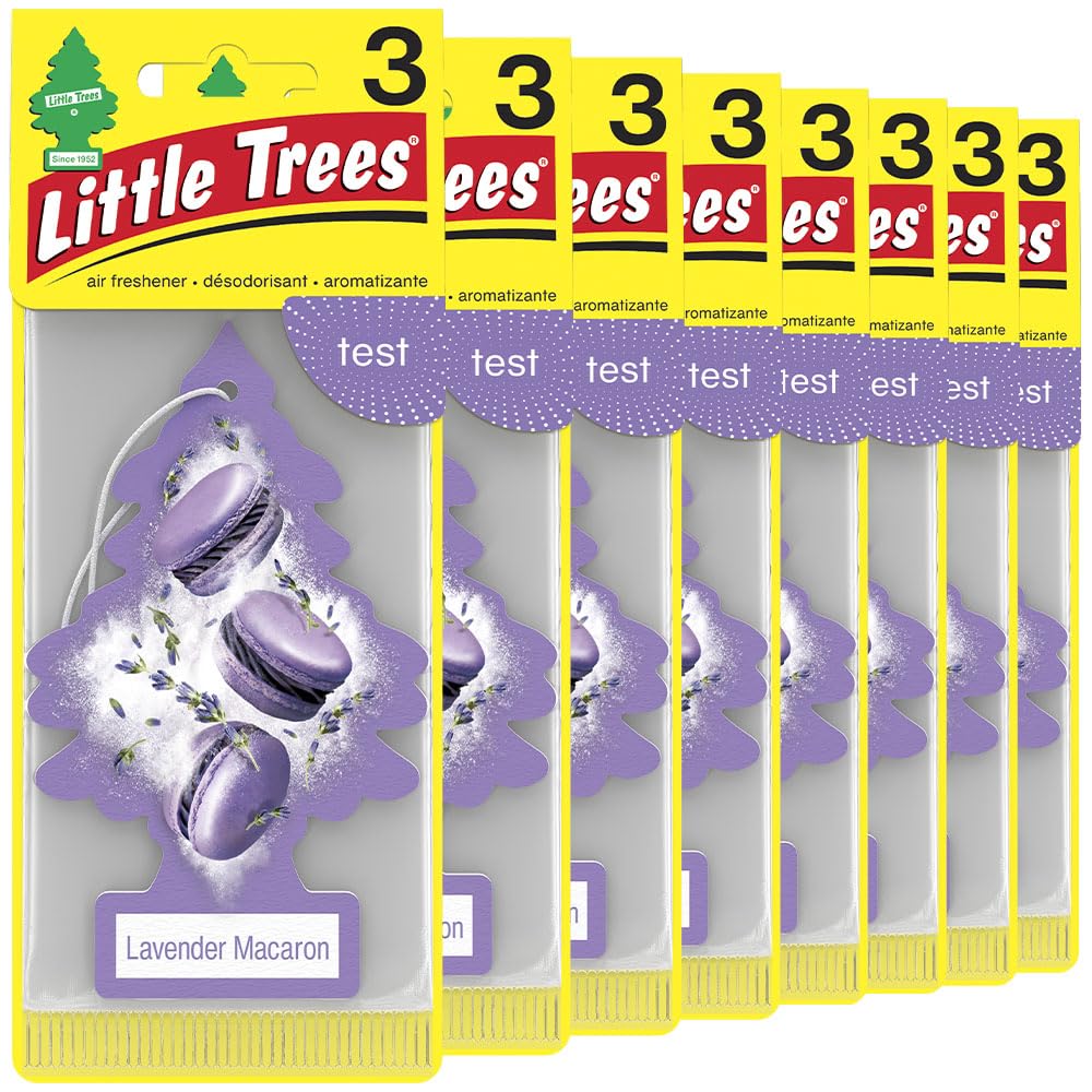 Little Trees Lavender Macaron hanging tree freshens your car with a soothing aroma.