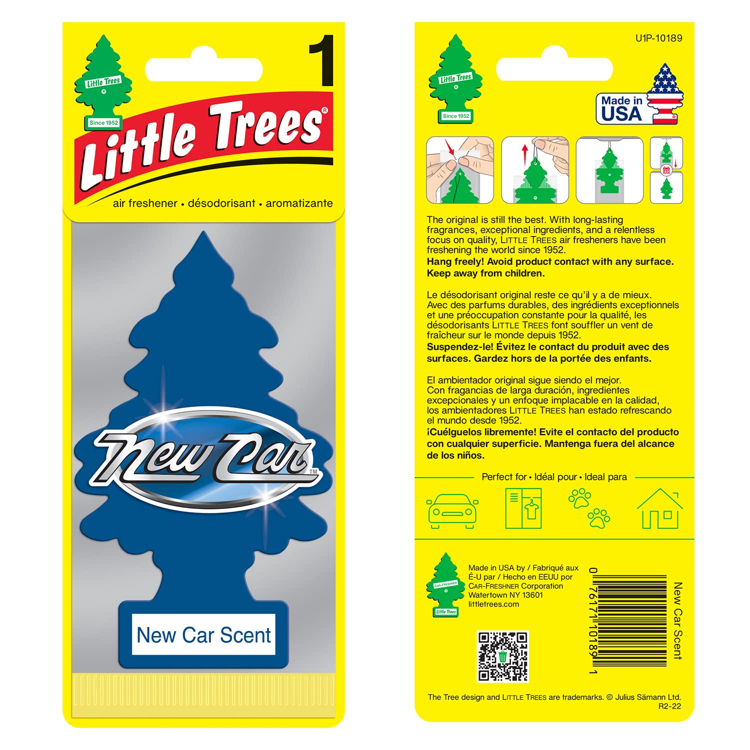 Little Trees one per package air freshener displayed for simple, tidy scent deployment.