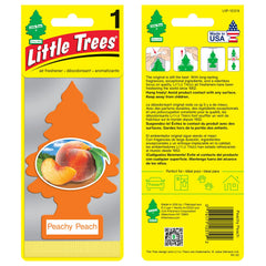 Little Trees Peachy Peach car dashboard air freshener for driving freshness.