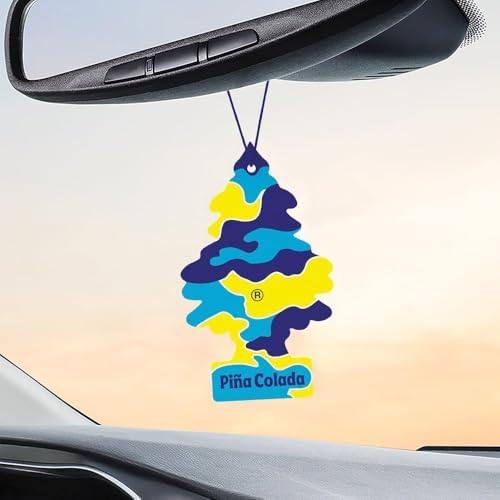 LITTLE TREES Pina Colada fragrance technology illustration highlights long-lasting results.