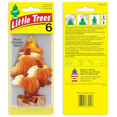 LITTLE TREES pumpkin spice fragrance notes with nutmeg and cinnamon for cozy drives