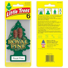 LITTLE TREES Royal Pine Pack view highlights long-lasting fragrance for auto and home.