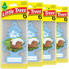 Little Trees Summer Linen hanging tree delivers long-lasting freshness for your car.