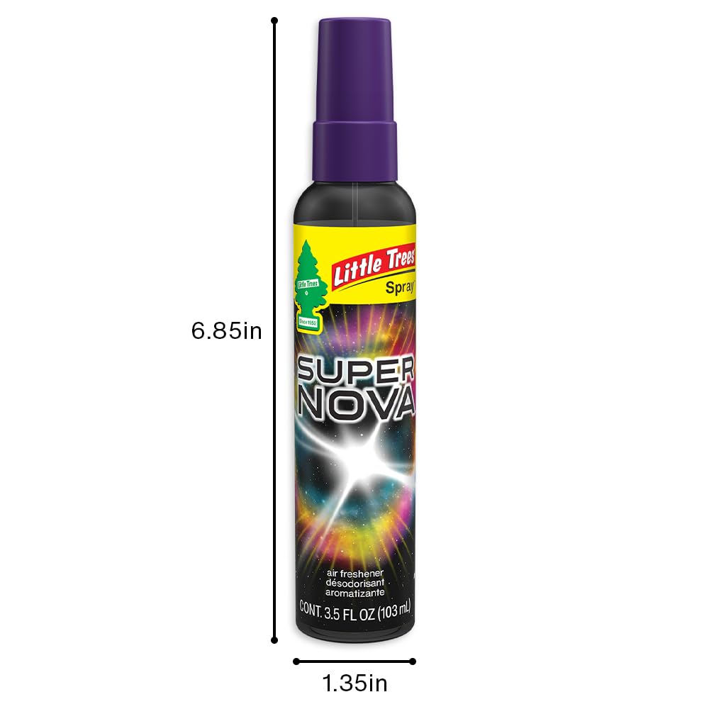LITTLE TREES Supernova translucent bottle reveals remaining fragrance at a glance