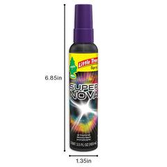 LITTLE TREES Supernova translucent bottle reveals remaining fragrance at a glance