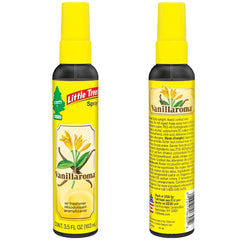 LITTLE TREES Vanillaroma packaging on shelf suggests quick, fresh mood boost.